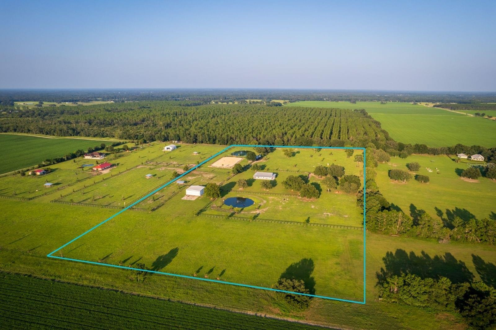 Custom home, barn, arena, and airplane hangar for sale near Ocala, FL $1,500,000